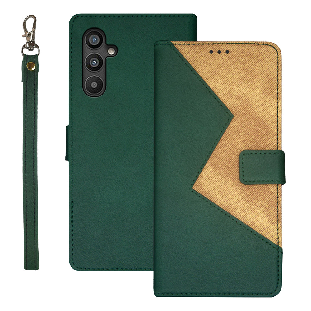 IDEWEI For Samsung Galaxy A34 5G Anti-scratch Leather Phone Case Color Splicing Stand Card Holder Phone Cover IDEWEI For Samsung Galaxy A34 5G Anti-scratch Leather Phone Case Color Splicing Stand Card Holder Phone Cover
